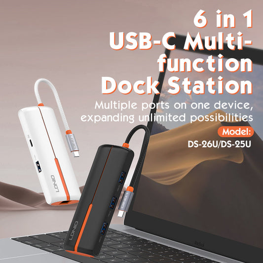 LDNIO-DS-25H 5 In 1 USB C Multifunction Docking Station