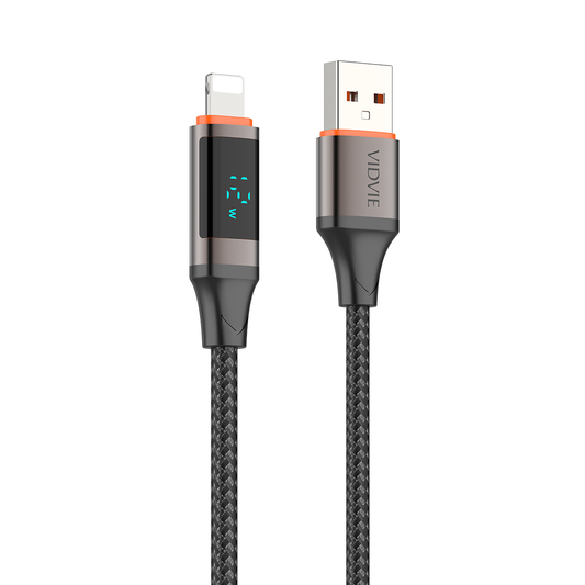 Vidvie CB4036i USB to Iphone 30W Cable, 1.2M Black