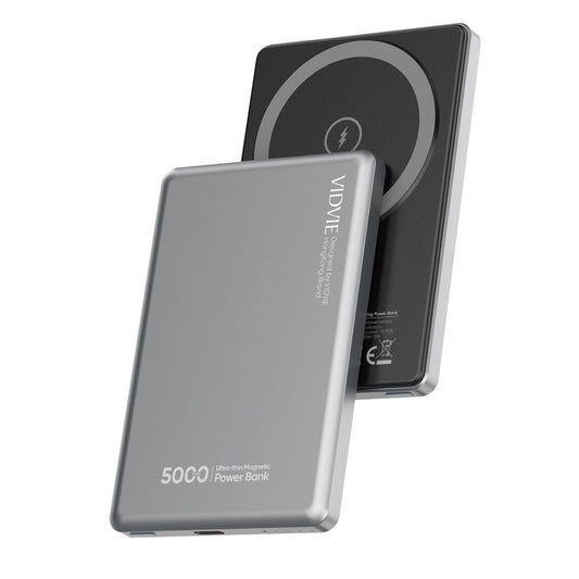 VIDVIE 5000mAh Ultra-thin Magnetic Wireless Charging Power Bank