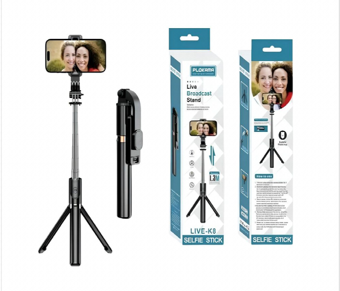 Plokama LIVE-K8 Selfie Stick - 1.3m