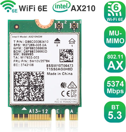 Intel AX210 M.2 Tri-Band Wifi Card Module with Bluetooth
