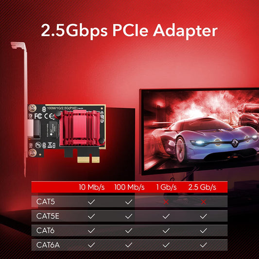 Cudy 2.5Gbps PCI-E Ethernet Adapter