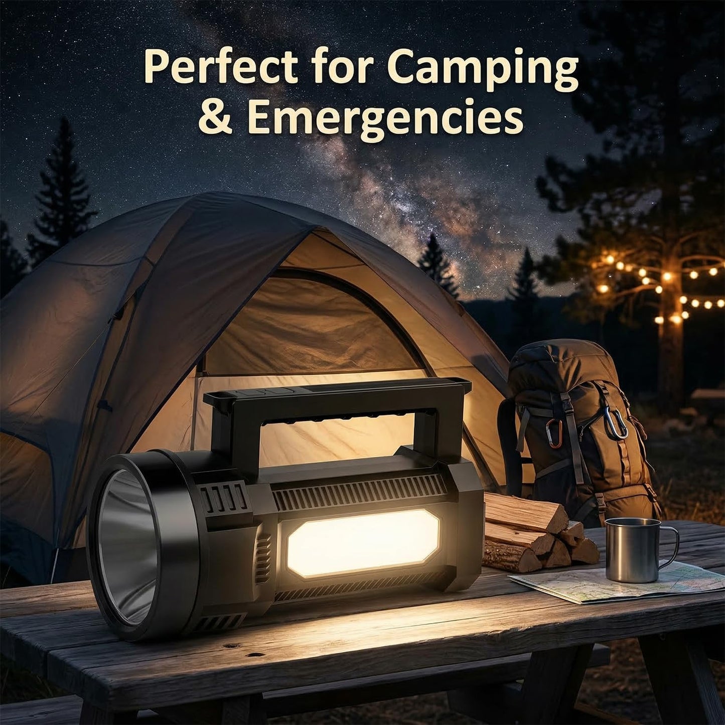 YESIDO TC12 Multifunctional Rechargeable Dual Lamp Flashlight / Searchlight