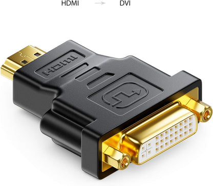 Pollen DVI Female to HDMI Male Adapter Bi-Directional DVI-I 24+5 Port Converter