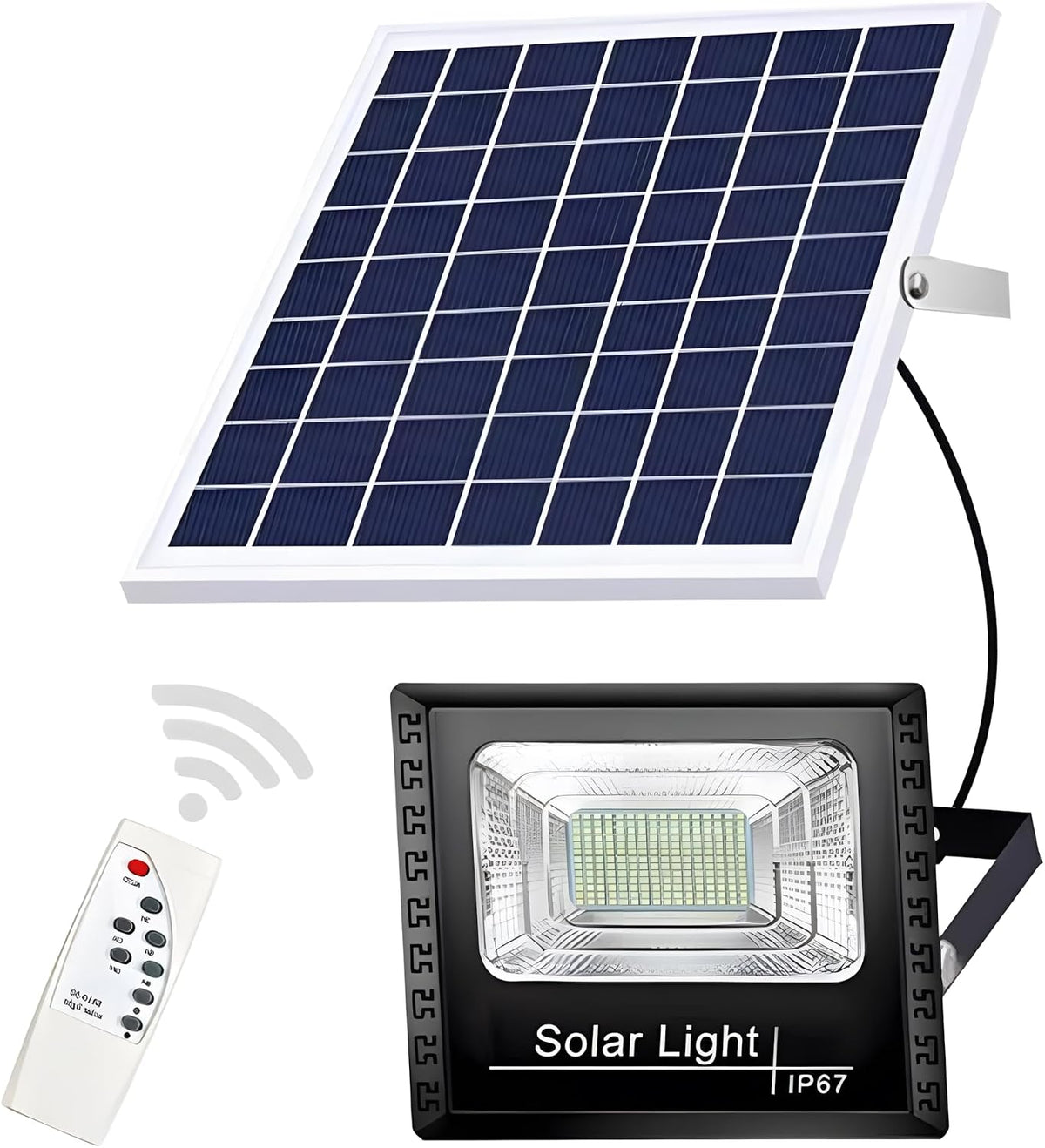 Hoco DL06 Plus 100W Solar LED Flood Light with Remote Control and Solar Panel