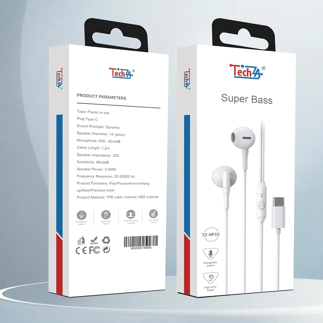 TZ-HF02 Type-C Wired In-Ear Earphones