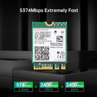 Intel AX210 M.2 Tri-Band Wifi Card Module with Bluetooth