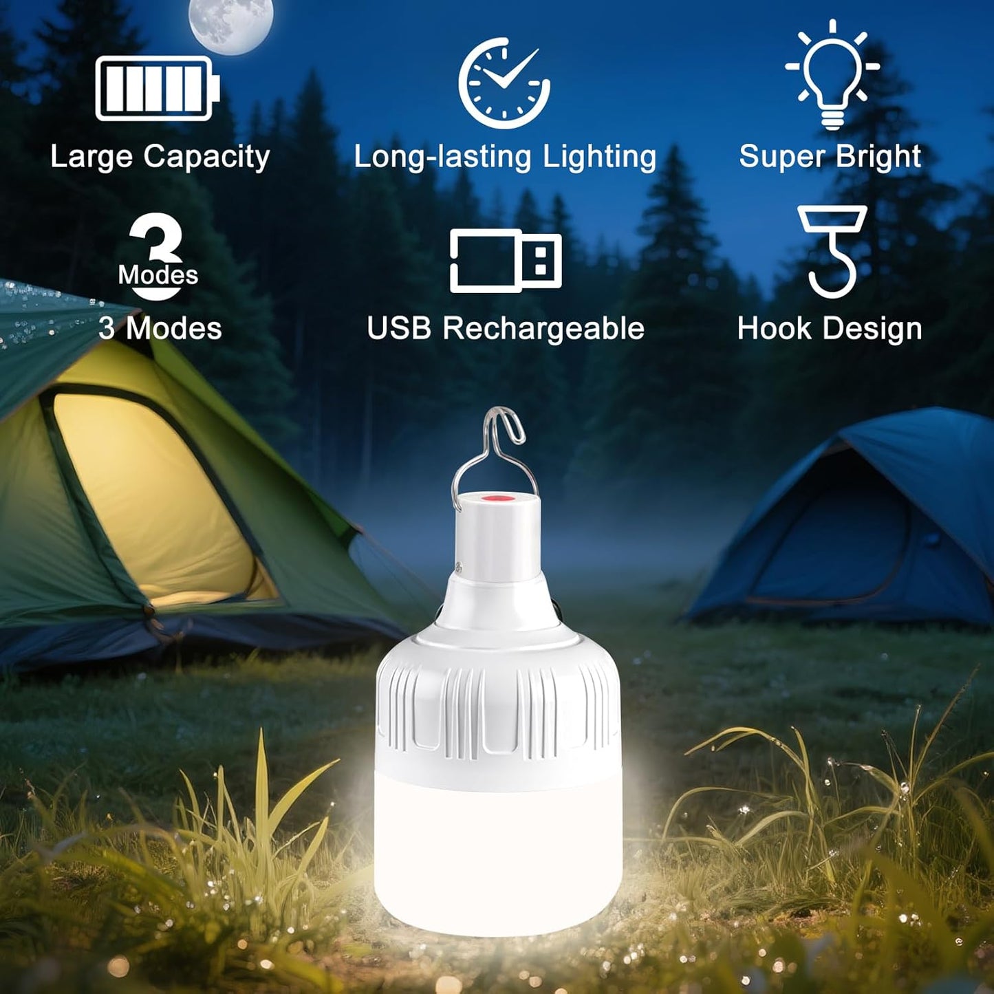 Yesido DH14 Outdoor Camping 600 Lumens 3 Lighting Modes Hanging Tent Light