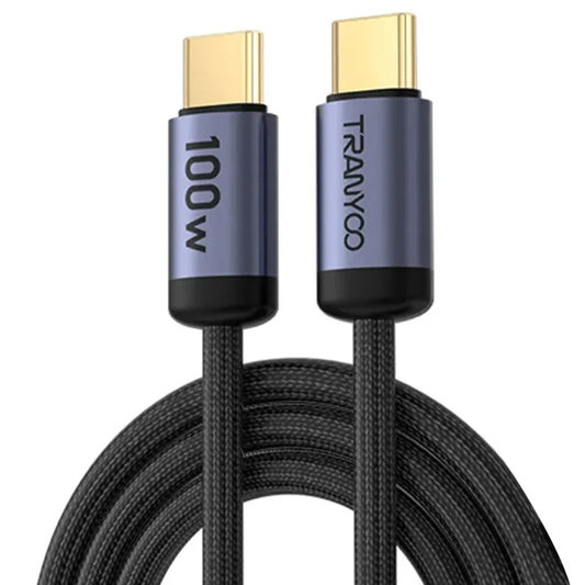 TRANYOO CC4 2m PD 100W Braided Fast Charging Cable for Phone & Laptop