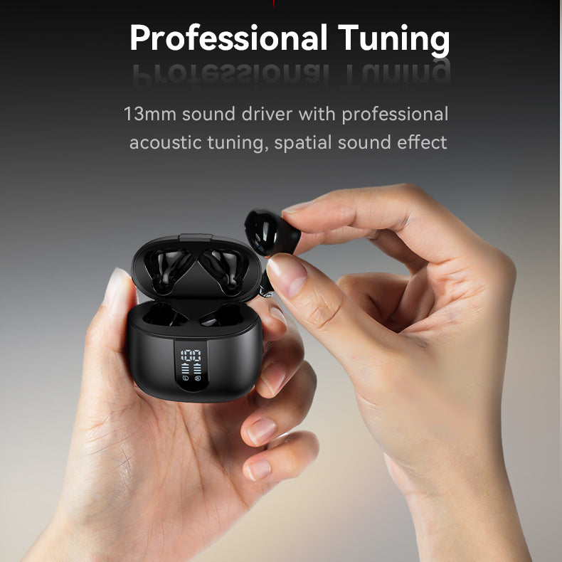 Yesido TWS22 Bluetooth 5.3 LED Digital Display TWS Wireless Bluetooth Earphone (Black)
