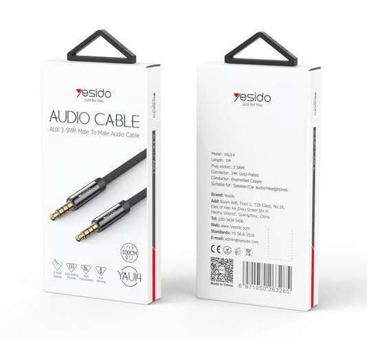 Yesido YAU14 3.5mm male-to-male Aux Cable -1m