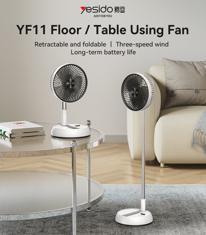YESIDO YF11 Premium Rechargable Folding  Portable Fan