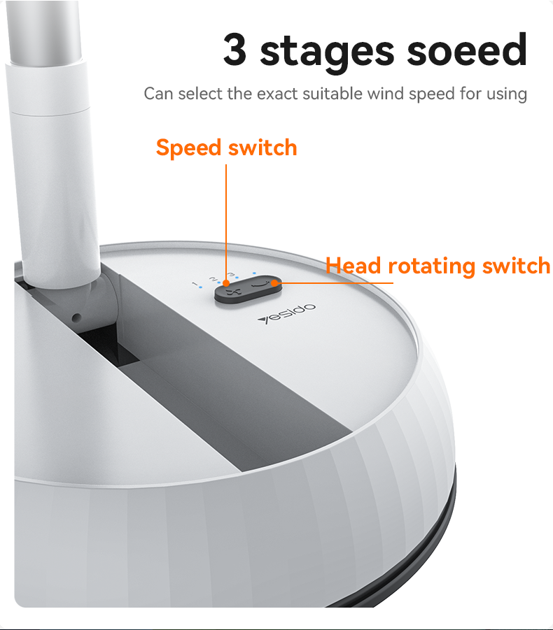 YESIDO YF11 Premium Rechargable Folding  Portable Fan