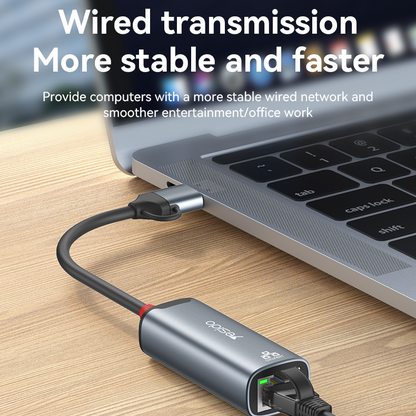 Yesido HB26 (2in1)USB3.0+Type-C to RJ45 Gigabit LAN Ethernet Adapter