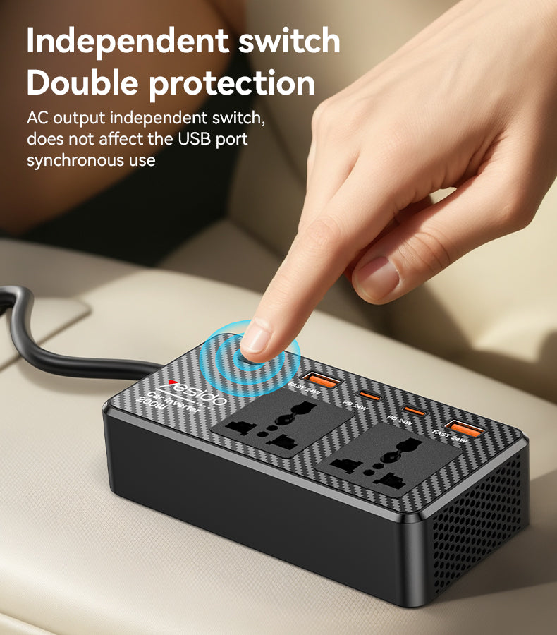 Yesido VC07 200W AC220V Multifunctional Car Inverter