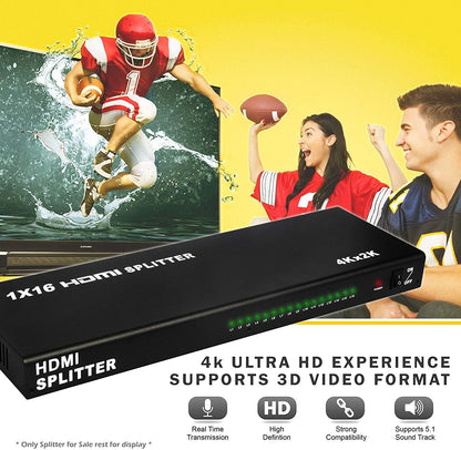 HDMI Splitter 1 in 16 Out 16 Port 1x16 Full HD 1080P
