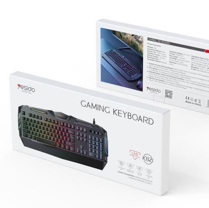 Yesido KB21 Premium USB Wired Gaming Keyboard With RGB Backlight