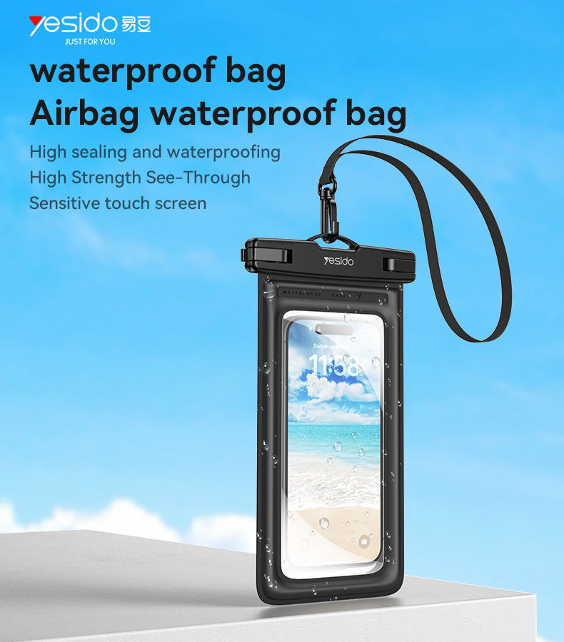 Yesido WB49 Waterproof Phone Bag, Touchscreen Safe