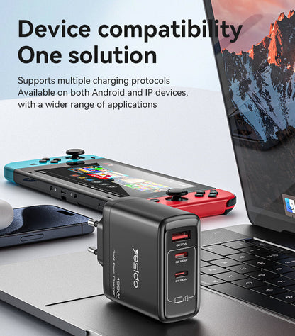 Yesido-YC142 Super Fast GaN Charging- 100w