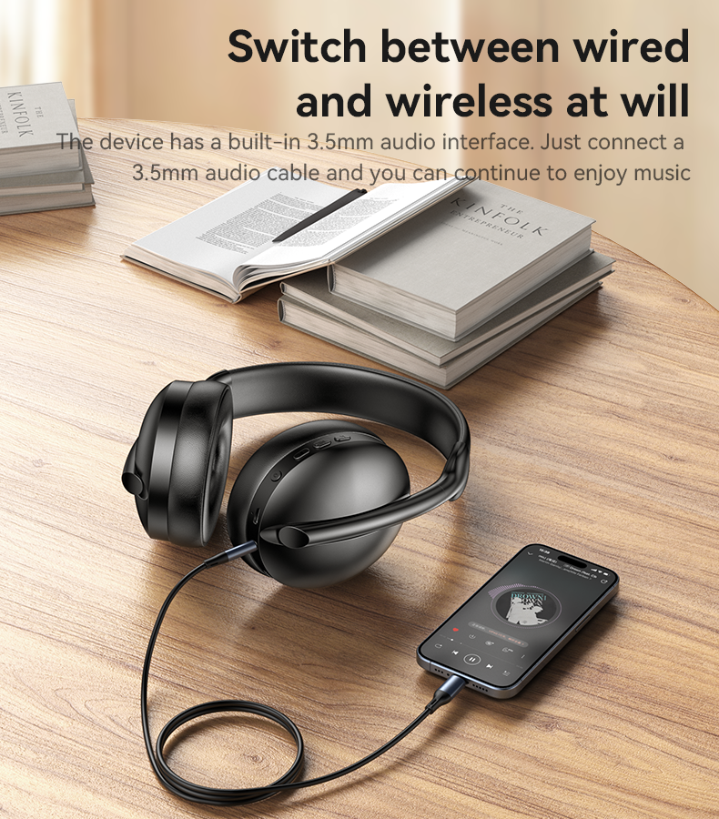 YESIDO EP08 BT5.3 ANC Active Noise Cancelling Wireless Headphones