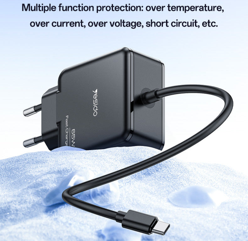 Yesido YC75 65W Type-C Laptop GaN Charger