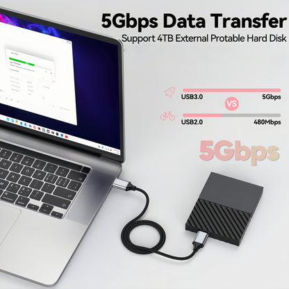 Kakusiga USB to Micro USB, 5Gbps SuperSpeed Cable - 0.5m