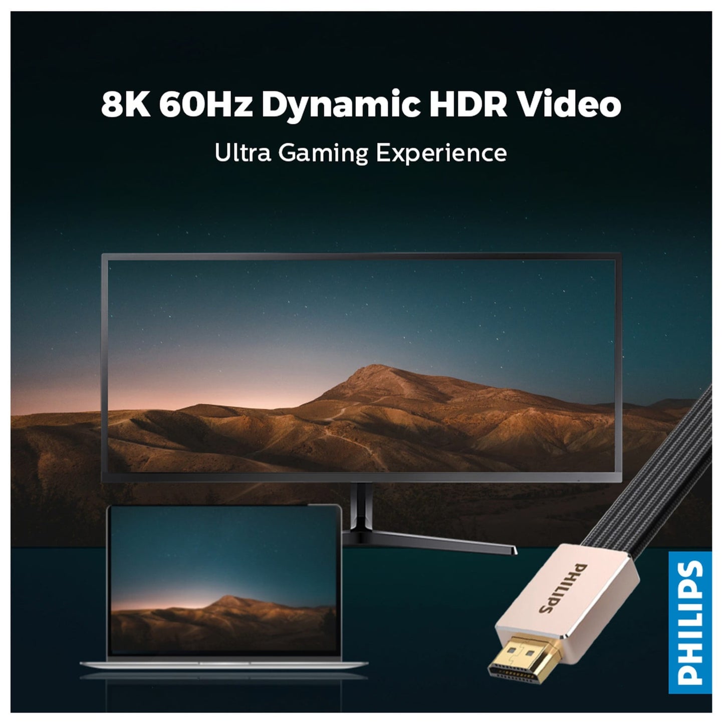 Philips (SWV9030/10) 8K@60Hz Ultra HD HDMI Cable - 3m