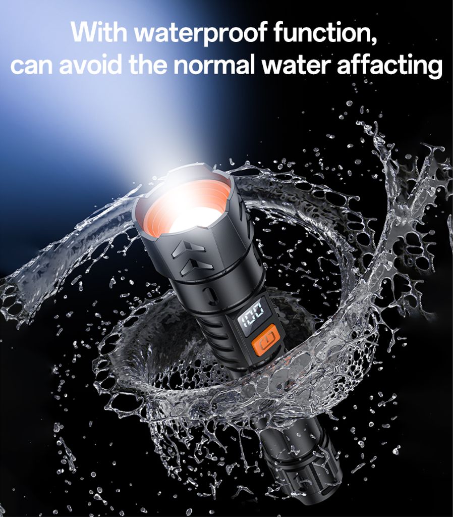 YESIDO TC10 Rechargeable LED Flashlight – Black