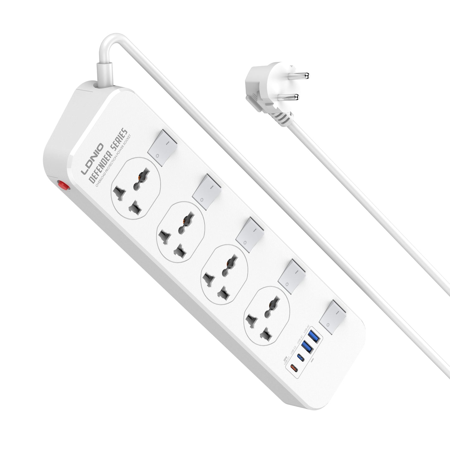 LDNIO SC4408CSurge Protector Power Strip With 4 USB Port