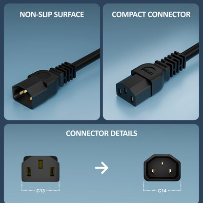 Pollen Heavy Duty IEC C14 to C13 Extension Cord
