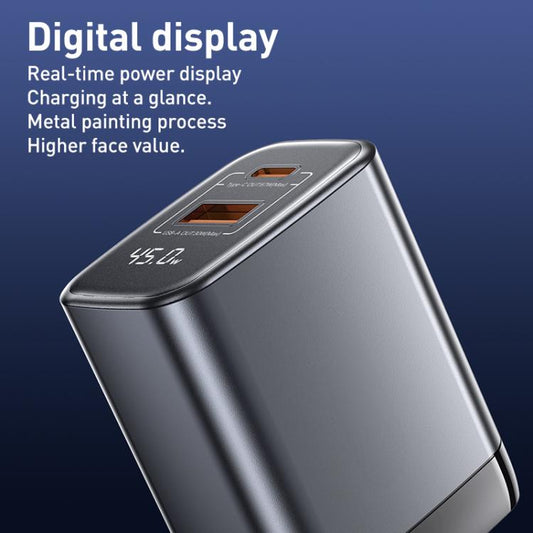 Remax U2 45W GaN Charger Digital Display Fast Charging Adapter