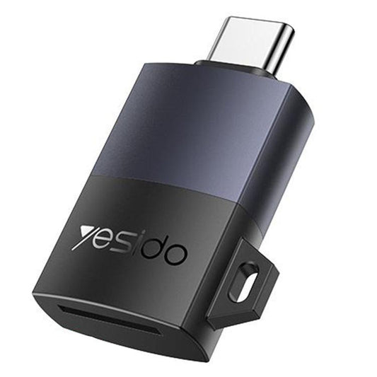 Yesido GS37 USB-C TF Card Reader with Lanyard - 480 Mbps Plug-and-Play OTG Adapter