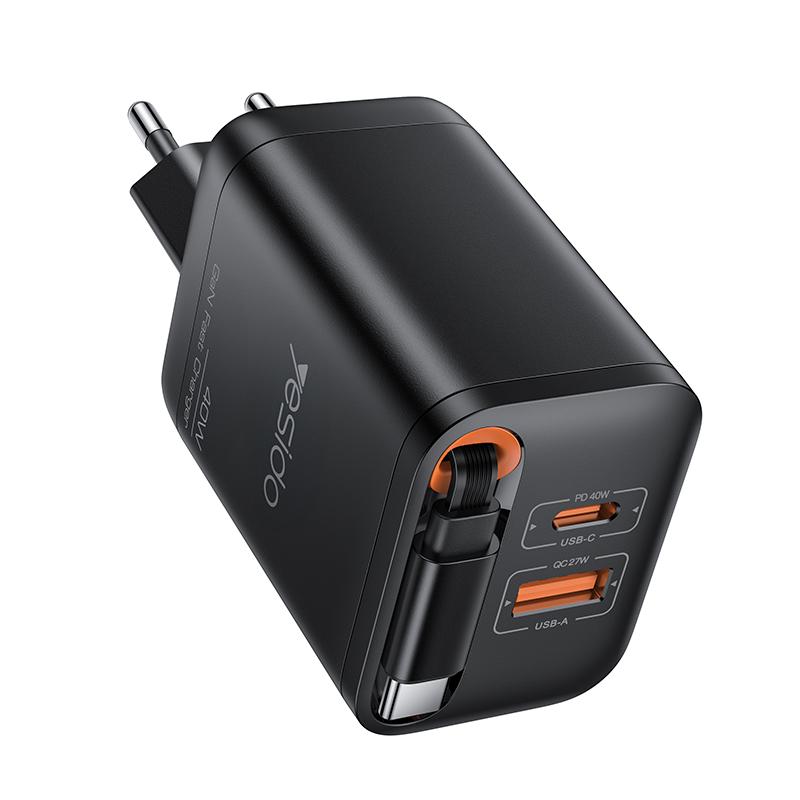 Yesido YC99 40W Fast Charger with retractable Type-C Cable