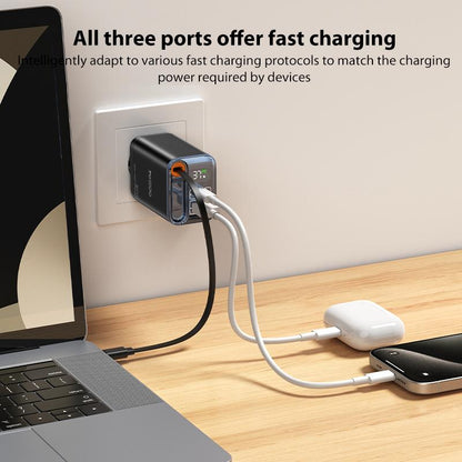 Yesido YC100 67W Fast Charger with Retractable Type-C Cable,