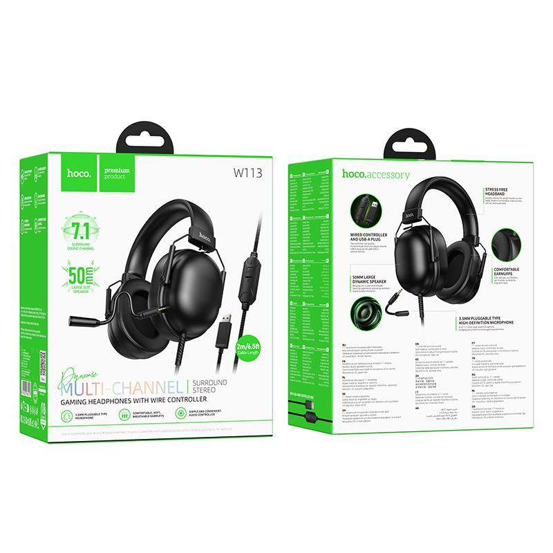 hoco W113 Dynamic Wired USB7.1 Channel Gaming Headset