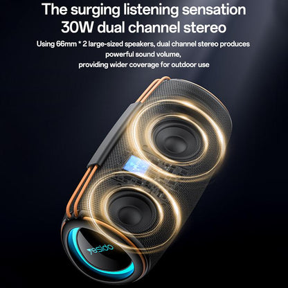 Yesido YSW38 30W Dual-Channel Stereo Outdoor Bluetooth Speaker(Black)