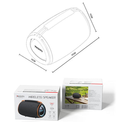 Yesido YSW39 20W Outdoor Portable Bluetooth Speaker(Black)