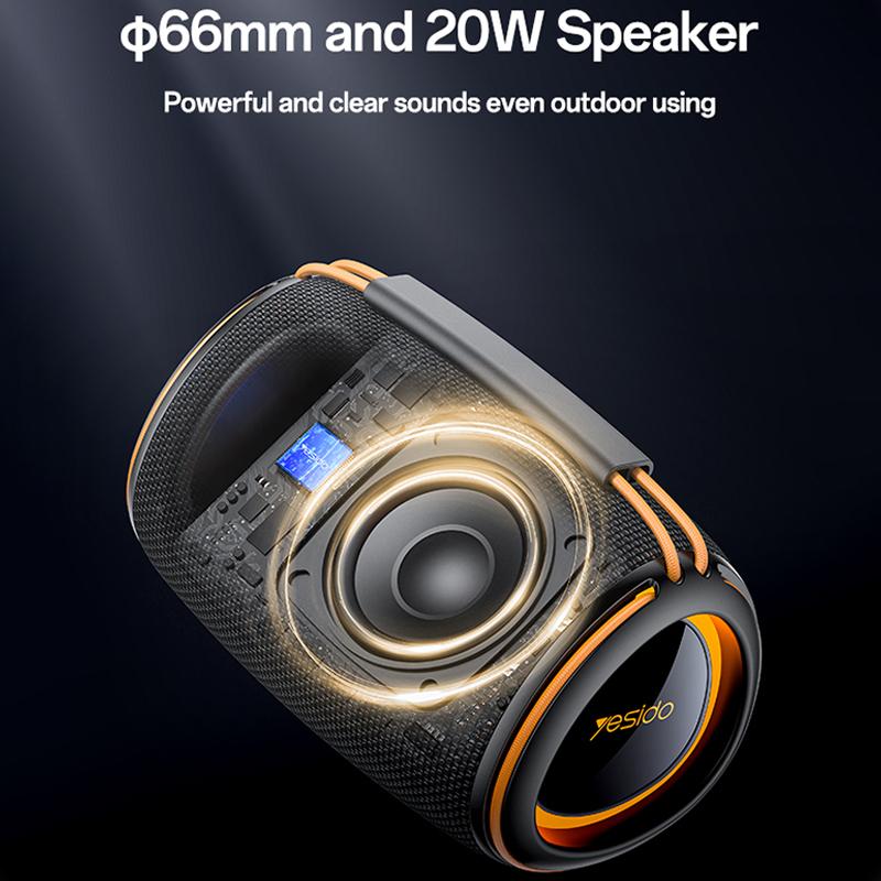 Yesido YSW39 20W Outdoor Portable Bluetooth Speaker(Black)