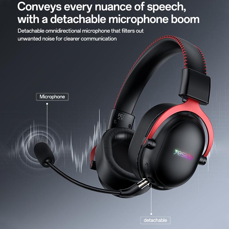 Yesido EK07 Three-mode E-sports Gaming RGB Headset