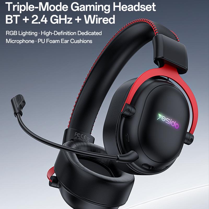 Yesido EK07 Three-mode E-sports Gaming RGB Headset