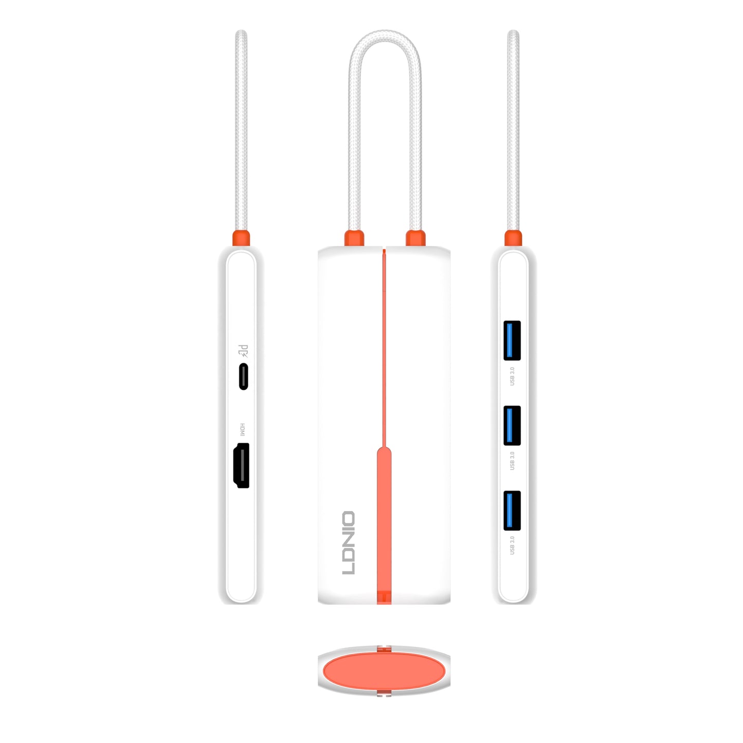 LDNIO-DS-25H 5 In 1 USB C Multifunction Docking Station