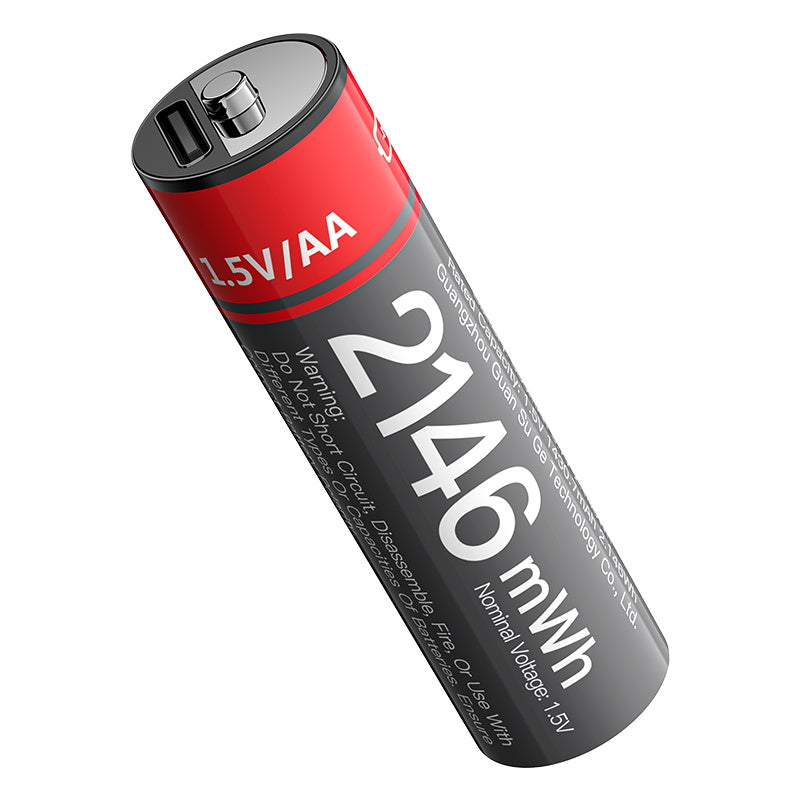 Yesido YP88 AA 1.5V Rechargeable Lithium Batteries – 4 Pieces