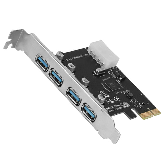 Pollen-Tech 4 Port USB 3.0 PCIe Expansion Card