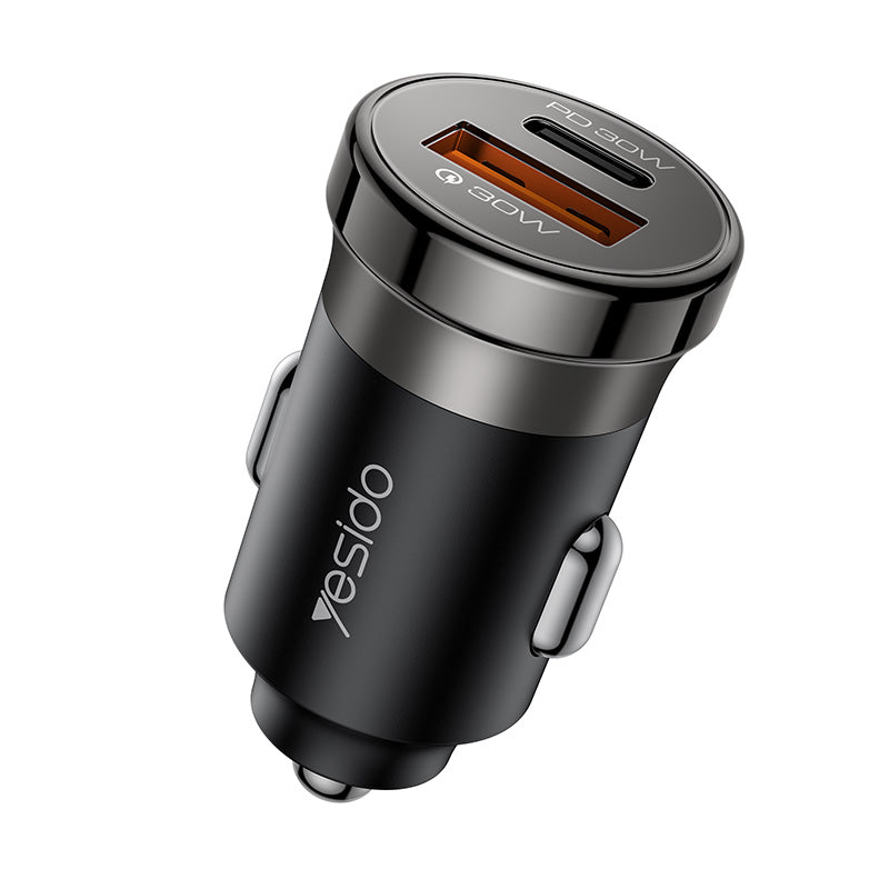 Yesido Y73 Dual Port ( Type-C & USB-A) Fast Car Charger - 30w