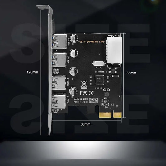4 Port USB 3.0 PCI-e Expansion Card