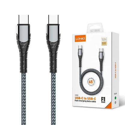 LDNIO LC102 65W Type-C Fast Charging Data Cable - 2M