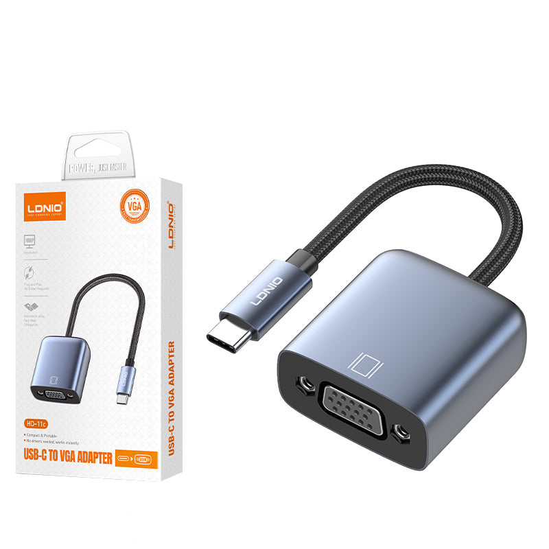LDNIO HD-11C USB-C to VGA Plug & Play Display Adapter
