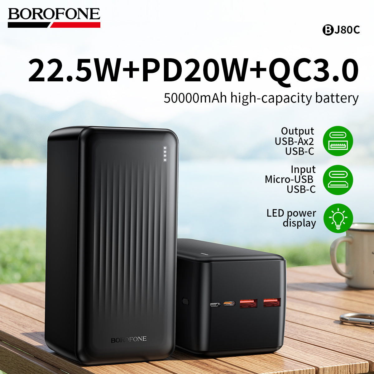 Borofone J80C Power Bank 50000mAh
