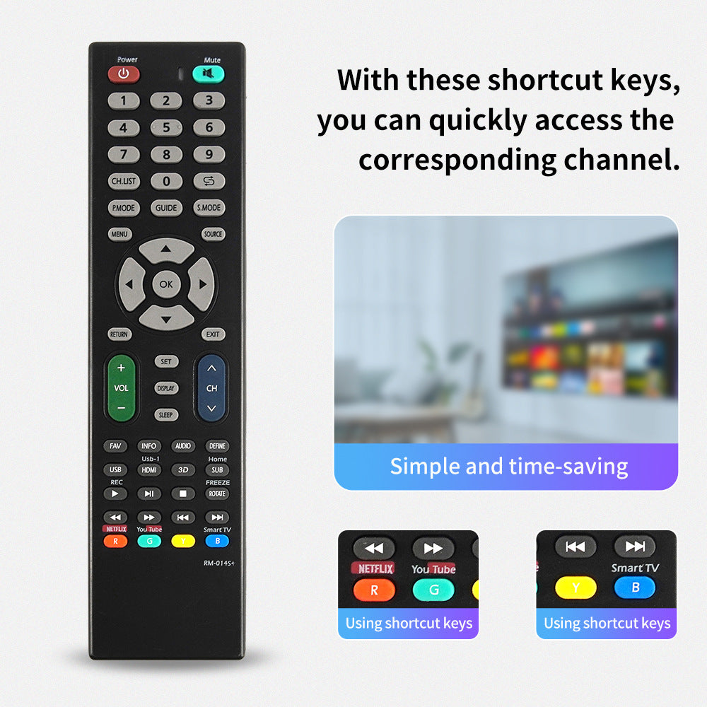 RM-014s+Universal Smart TV Replacement Remote  LED LCD TV
