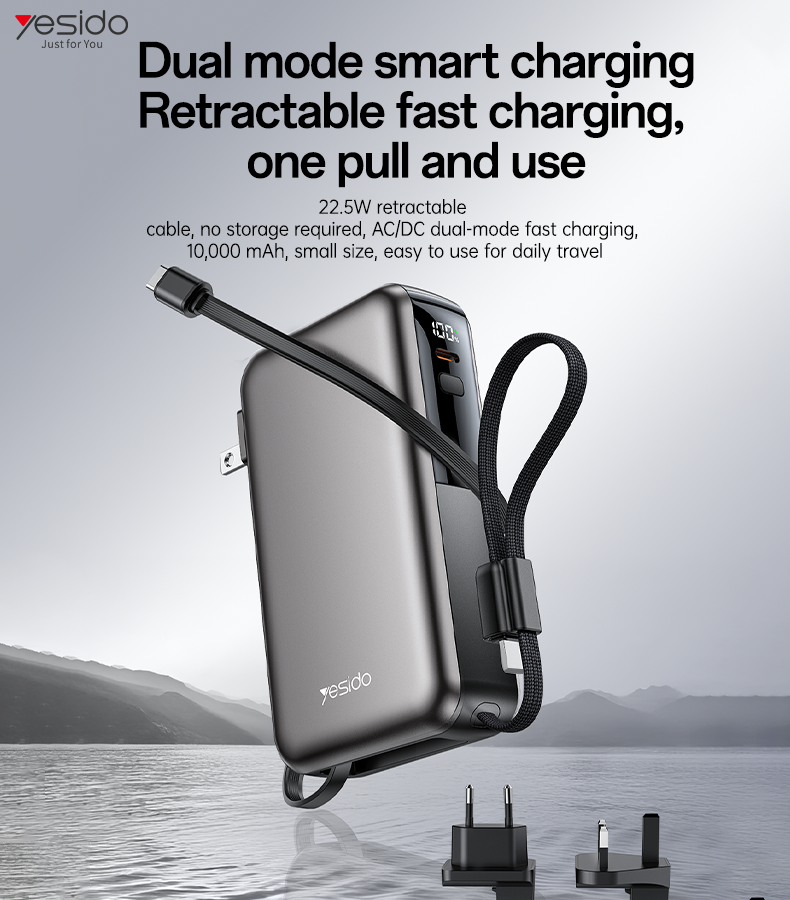 Yesido YP90 GaN Charger & 10000mAh 22.5W Fast Charging Power Bank